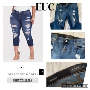 Bombshell Crop Skinny Jean Medium Wash - Torrid